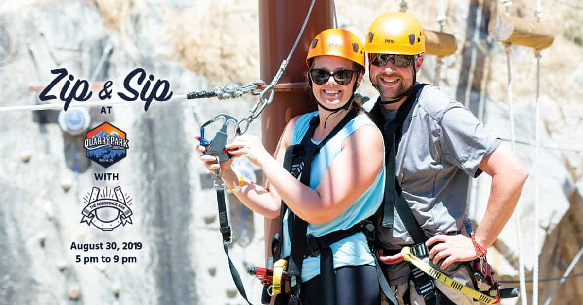 Zip & Sip August 30th Event Quarry Park Adventures