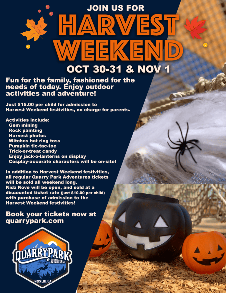 Harvest Weekend October 2020 Quarry Park Adventures